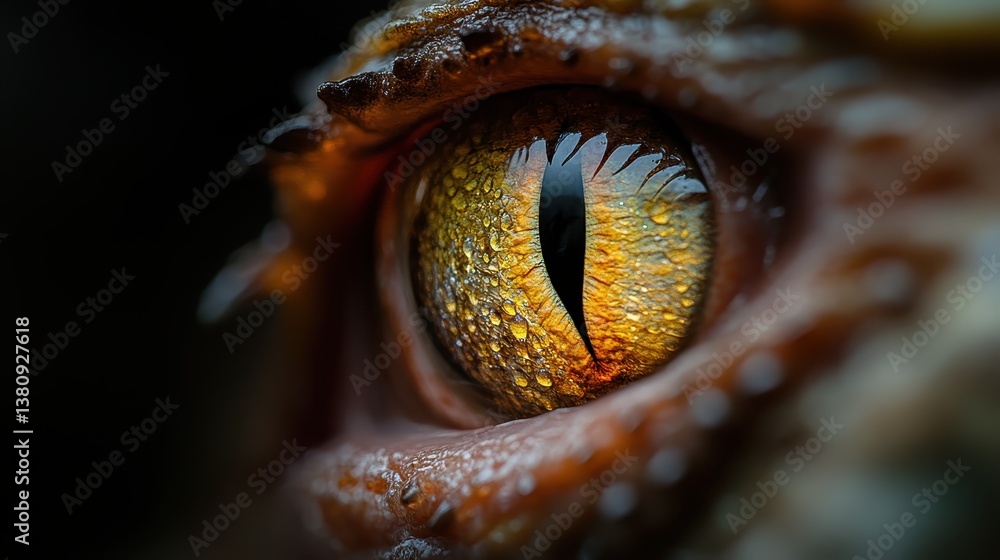 This dramatic close-up features a lizard's eye with intricate details and fascinating colors, drawing viewers into the vibrant world of reptiles and their captivating beauty. This dramatic close-up features a lizard's eye with intricate details and fascinating colors, drawing viewers into the vibrant world of reptiles and their captivating beauty.