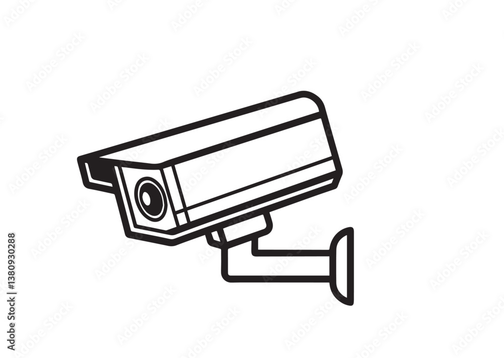Cctv security camera silhouette vector Cctv security camera silhouette vector