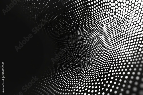 Wallpaper Mural An abstract pattern of white dots on a dark background Torontodigital.ca