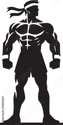 vector illustration of a man, Bodybuilder man silhouette vector, Bodybuilder logo, Bodybuilder vector illustration