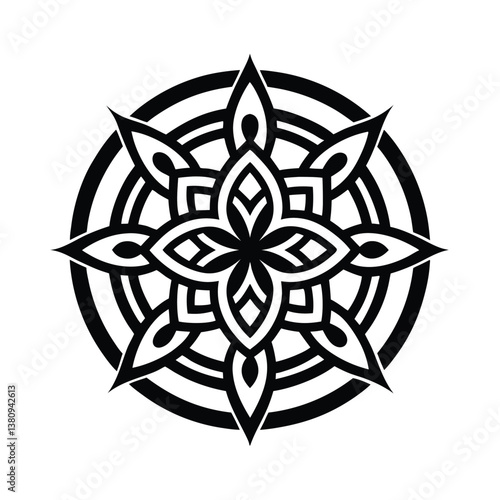 Colorful Vector Celtic Mandala art with white background
