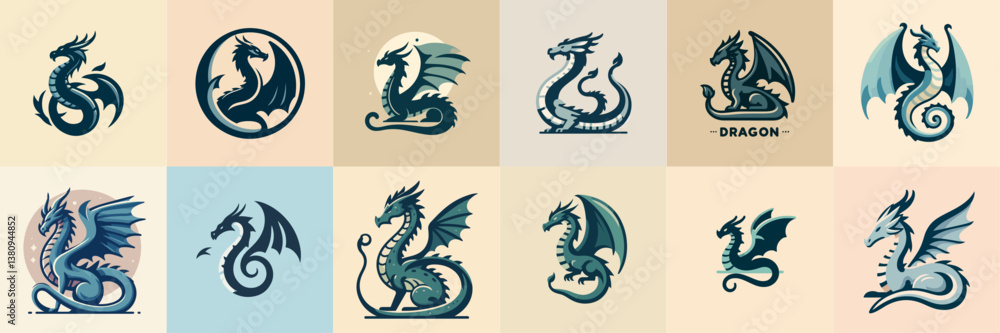 collection of simple dragon illustration collection of simple dragon illustration