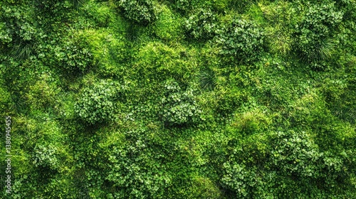 Vibrant Green Moss Wall Texture: Lush Nature Backdrop
