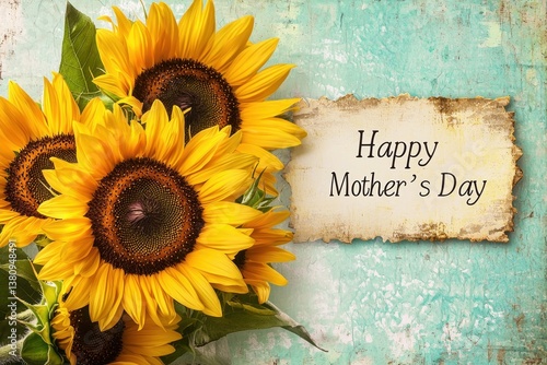Elegant Mother’s Day card with vibrant floral patterns