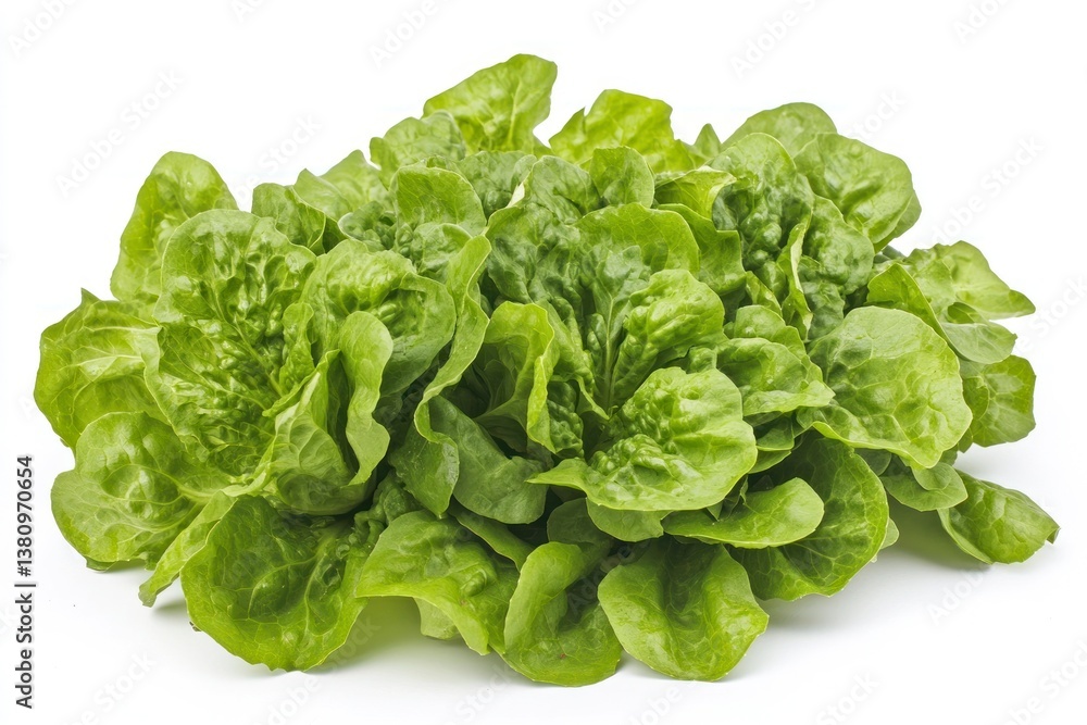 Fresh Butter Lettuce Head Isolated on White Background for Salad Preparation Fresh Butter Lettuce Head Isolated on White Background for Salad Preparation
