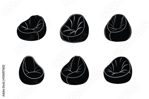bean bag silhouette vector illustration design