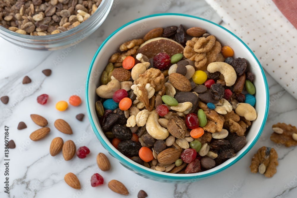 trail mix in a bowl trail mix in a bowl