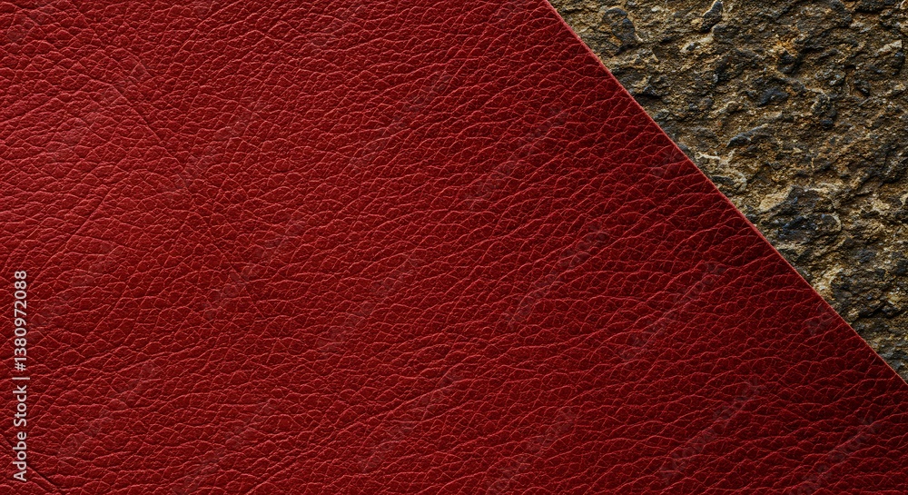 Fototapeta premium Crimson & Earth: A Textured Duet AI Generated