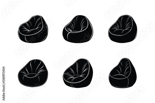 bean bag icon silhouette vector illustration design