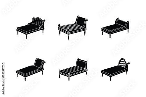 daybed icon silhouette vector illustration design