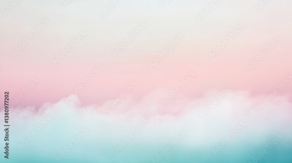 Pastel Clouds at Dawn Soft Pink and Blue Sky Background