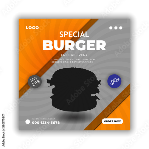 Burger pot design.