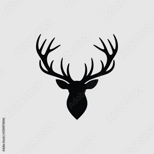 deer head silhouette vector