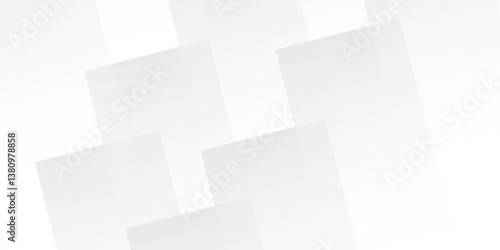 Cutting-Edge and Elegant Abstract Background in White and Gray Tones, Showcasing a Minimalist Geometric Grid with Bright Light Effects, Designed for Professional Branding and Technology Themes