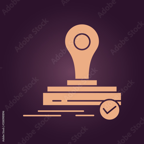 Stamp trendy artwork elegant abstract vector illustration colorful valuable design