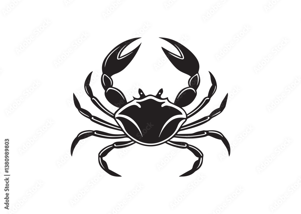 Crab silhouette vector Crab silhouette vector