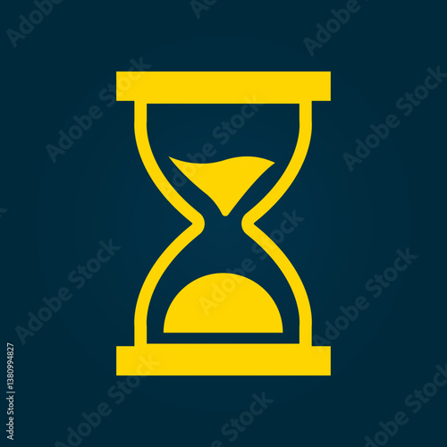 Hourglass trendy artwork applied abstract vector illustration colorful valuable design