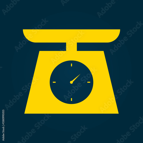 Weight scale trendy artwork applied abstract vector illustration colorful valuable design