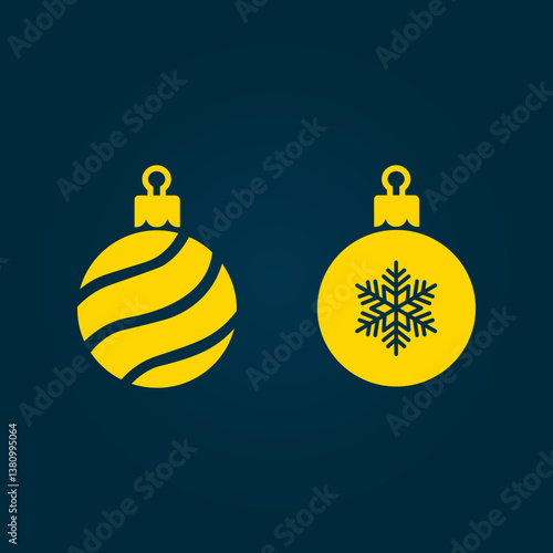 Christmas ball trendy artwork applied abstract vector illustration colorful valuable design