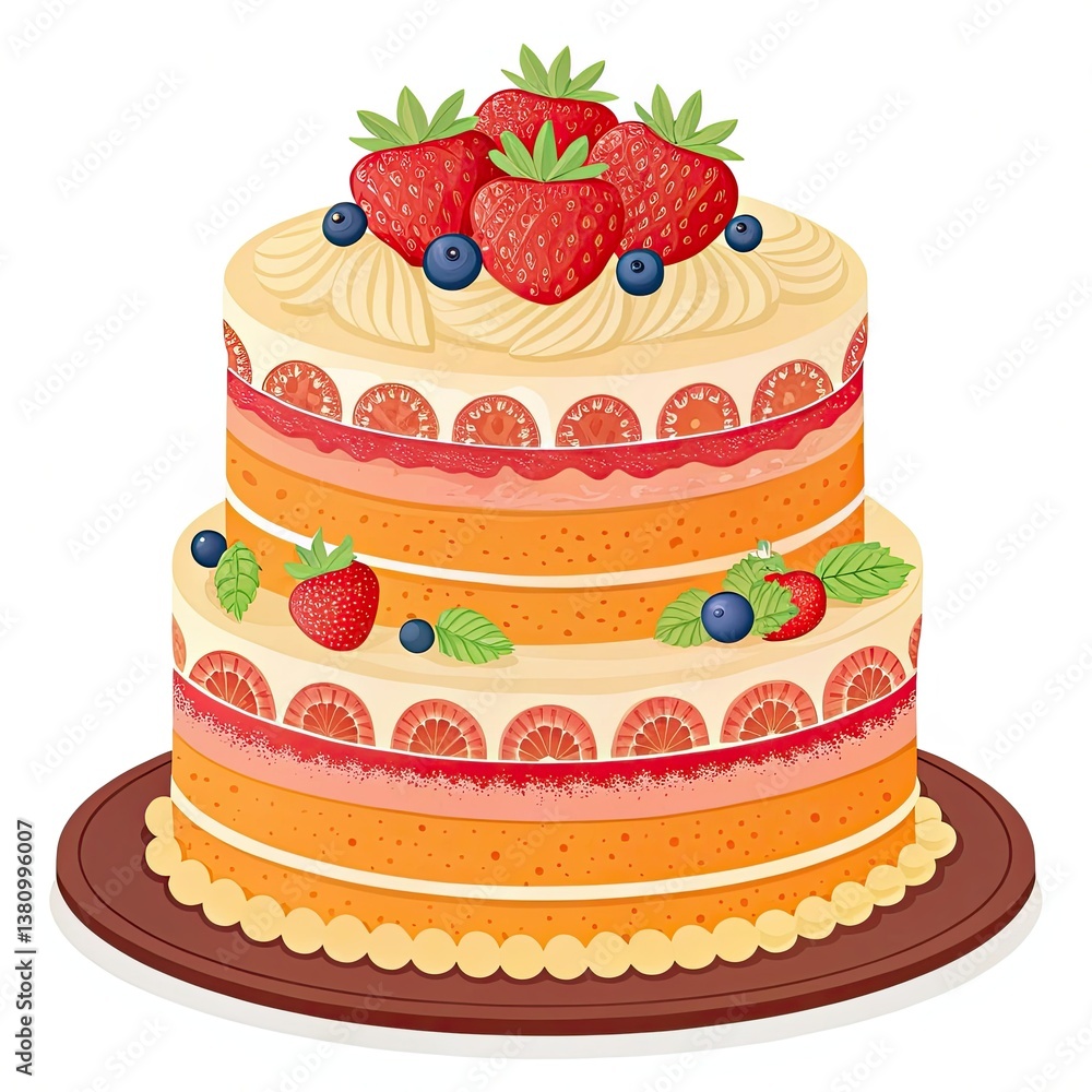 piece of cake with cherries piece of cake with cherries