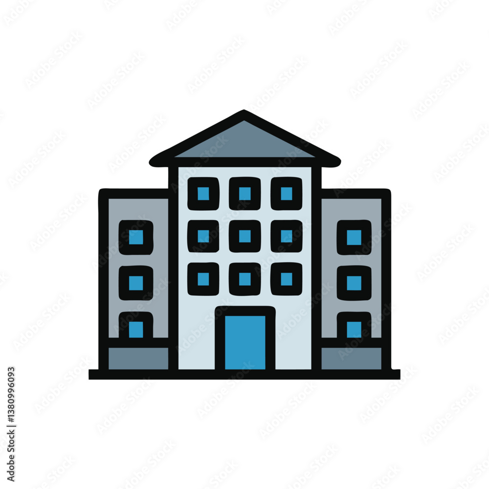 Dynamic Building Icon Design Dynamic Building Icon Design