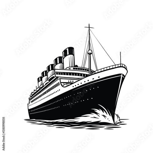 Cruise Ship Silhouette