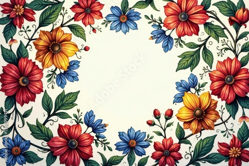 Obraz na płótnie Intricate floral design, delicate lines form repeating botanical motif , beautiful, pattern, background w salonie