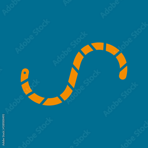 Worm trendy lovely creative abstract vector illustration colorful useful design
