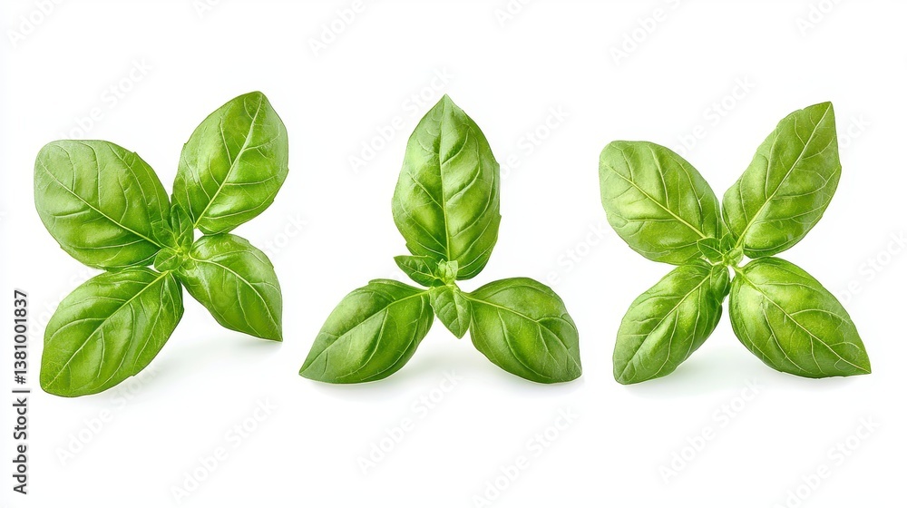 Basil Leaves Fresh Herb Trio Basil Leaves Fresh Herb Trio