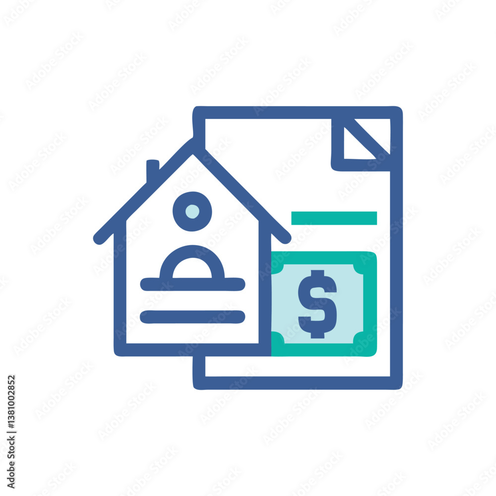 Stylish Construction Loan Icon Illustration Stylish Construction Loan Icon Illustration