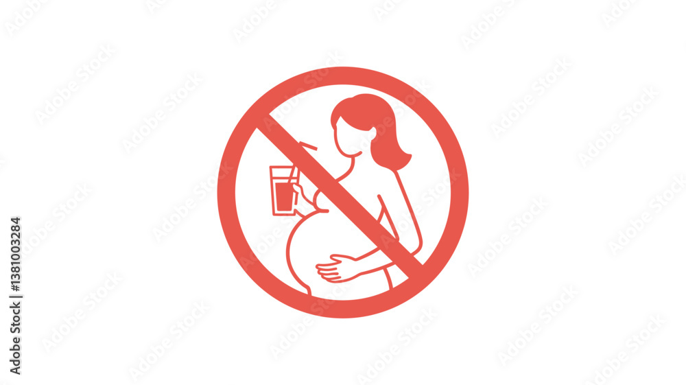 Warning for Health: A striking illustration emphasizes the importance of abstaining from harmful substances during pregnancy, using a simple. Warning for Health: A striking illustration emphasizes the importance of abstaining from harmful substances during pregnancy, using a simple.