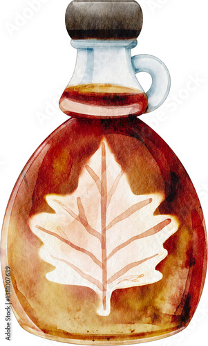 watercolor maple syrup