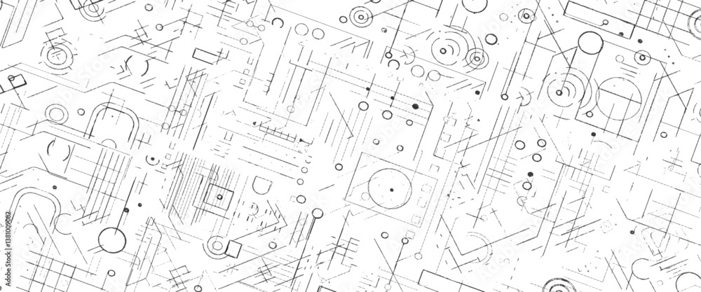 Vector Line Geometric Shapes Pattern Seamless Vector Line Geometric Shapes Pattern Seamless