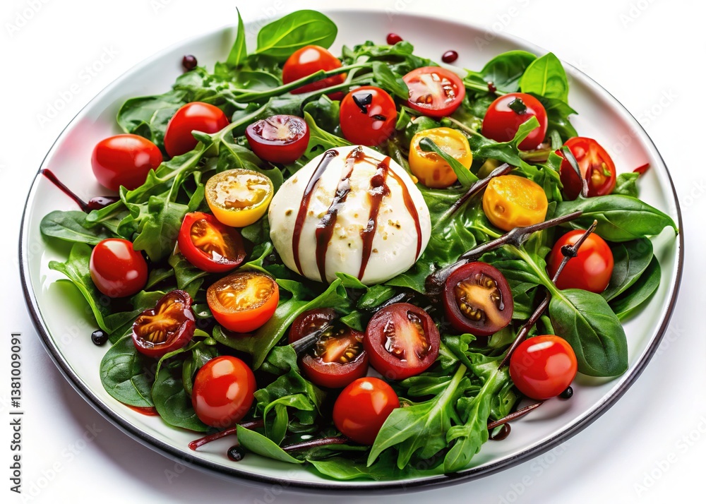 Arugula Spinach Salad with Burrata and Cherry Tomatoes Arugula Spinach Salad with Burrata and Cherry Tomatoes