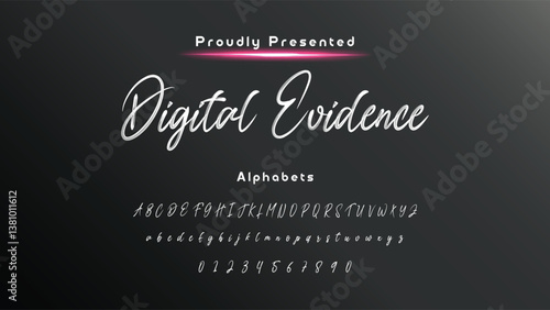Bold and script alphabets. Vector font duo