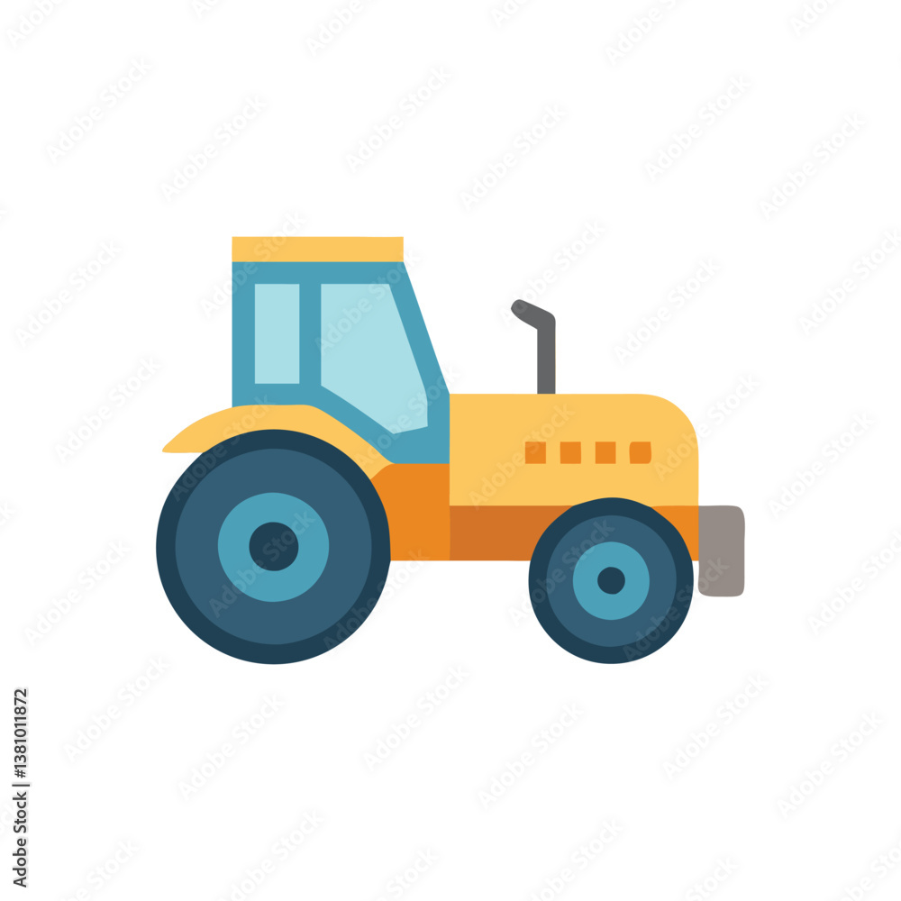 Fototapeta premium Creative Heavy Duty Tractor Icon for Designers