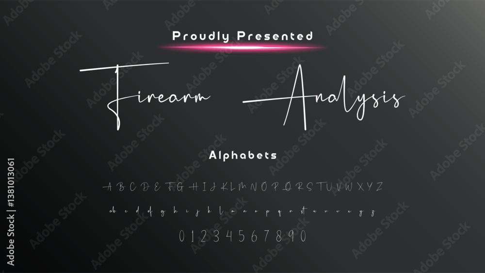 Fototapeta premium Bold and script alphabets. Vector font duo