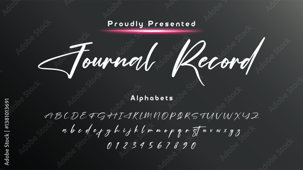 Bold and script alphabets. Vector font duo Bold and script alphabets. Vector font duo