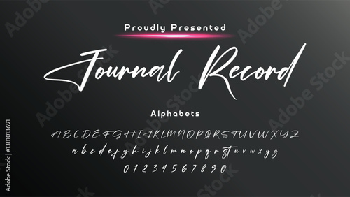 Bold and script alphabets. Vector font duo