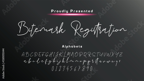 Bold and script alphabets. Vector font duo