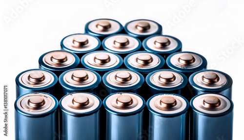 pile of lithium batteries ordered closeup