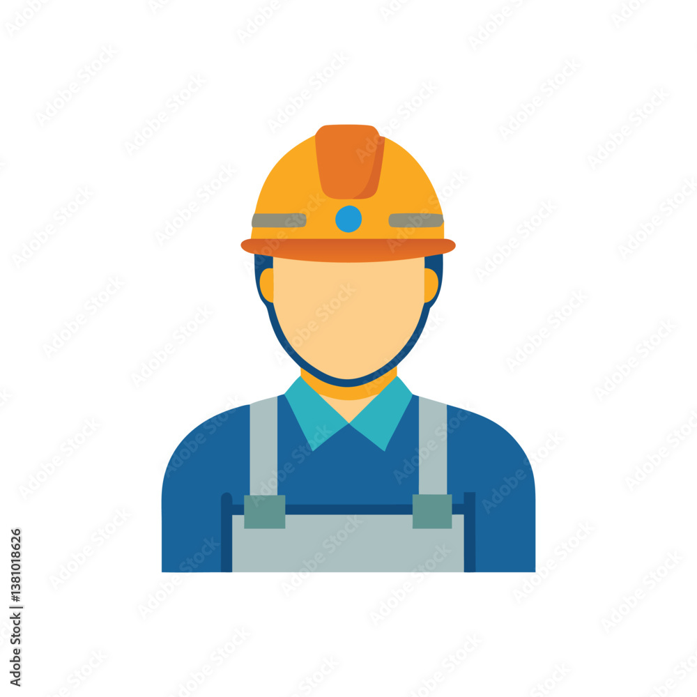 Icon of Worker in Industrial Setting Icon of Worker in Industrial Setting