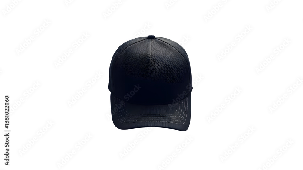 Fototapeta premium High Resolution Black Trucker Hat Mockup on Transparent Background for Professional Branding Display