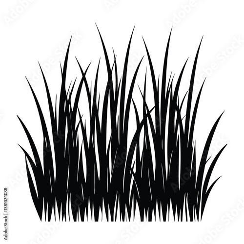 grass silhouette vector