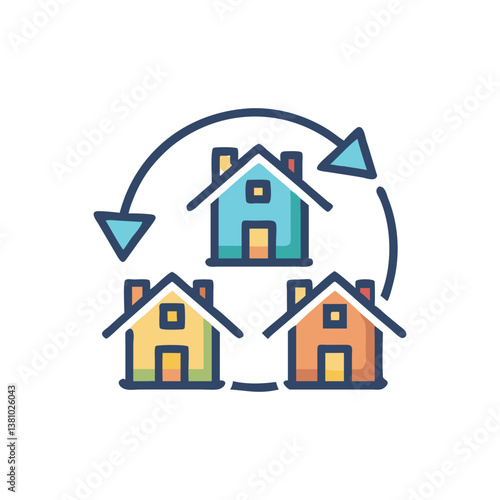  Neighborhood Revitalization Icon for Urban Renewal