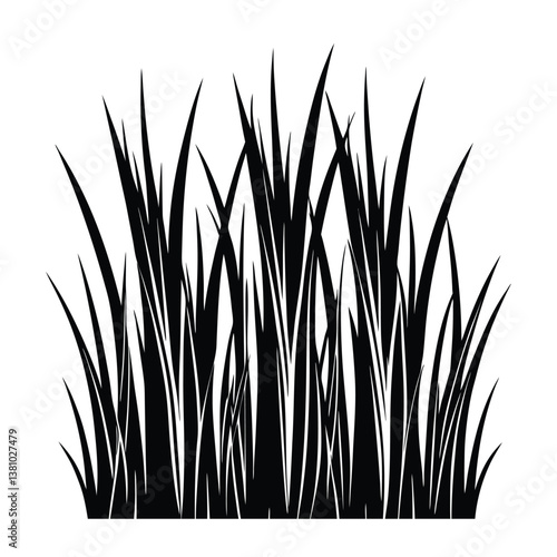 grass silhouette vector