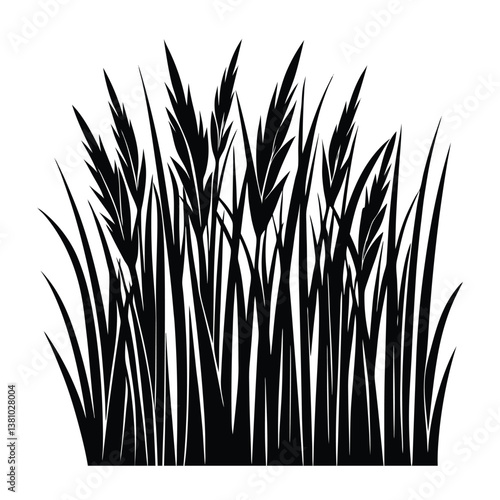 grass silhouette vector