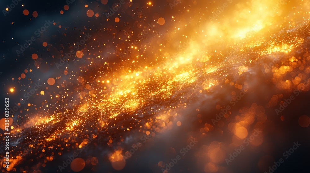 Obraz premium Fiery Celestial Galaxy: A Cosmic Inferno