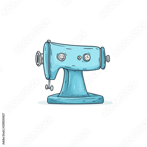 Sewing machine isolated on white background 