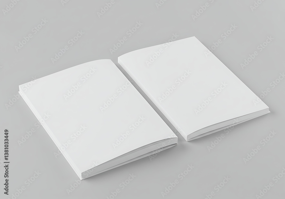 White book mockup template blank softcover booklet for branding design and presentation template cover White book mockup template blank softcover booklet for branding design and presentation template cover